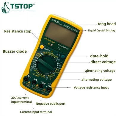 High-end Digital Display Table Backlight Multimeter Digital Household Type Electric Watch Band Pen 10063