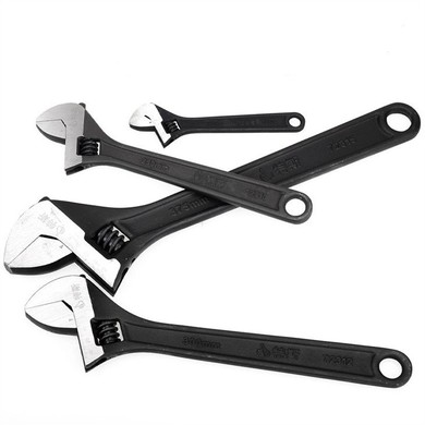 Professional Offset Adjustable Wrench with Rubber Handle